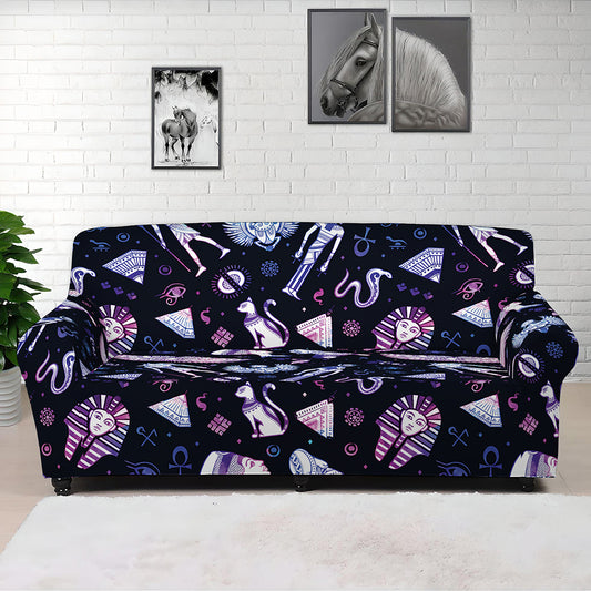 Egyptian Tribal Symbols Print Sofa Cover