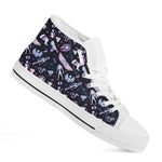 Egyptian Tribal Symbols Print White High Top Shoes