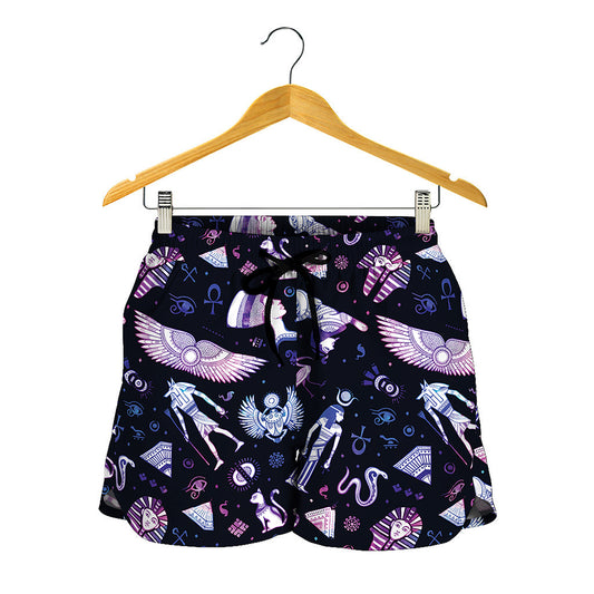 Egyptian Tribal Symbols Print Women's Shorts