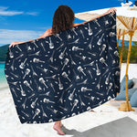 Electric Guitar Pattern Print Beach Sarong Wrap