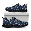 Electric Guitar Pattern Print Black Running Shoes