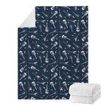 Electric Guitar Pattern Print Blanket