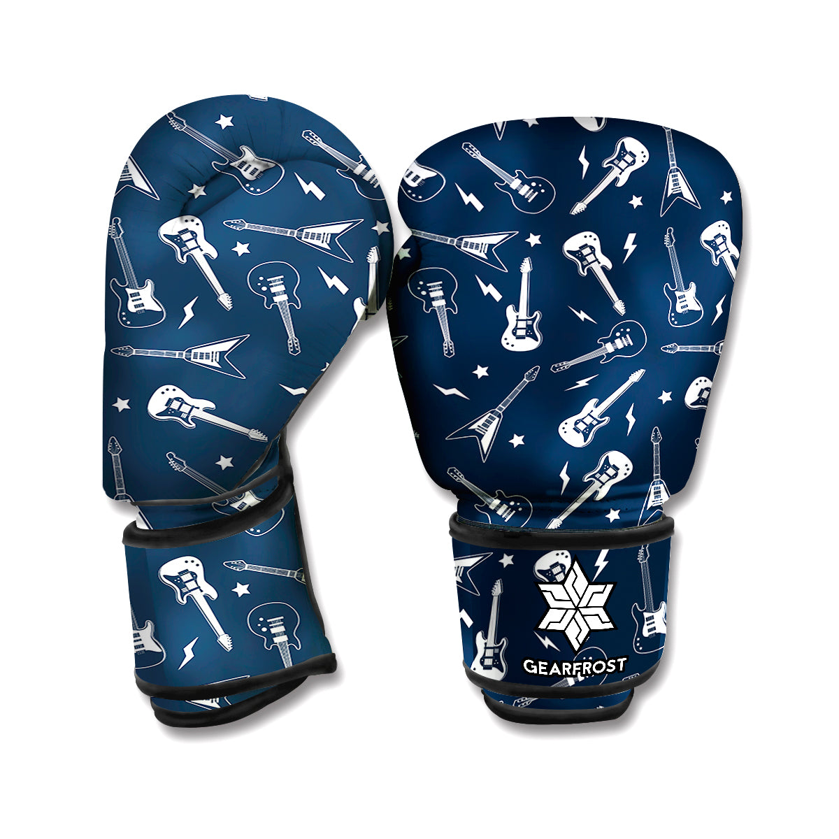 Electric Guitar Pattern Print Boxing Gloves