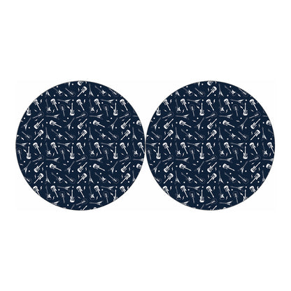 Electric Guitar Pattern Print Car Coasters
