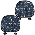 Electric Guitar Pattern Print Car Headrest Covers