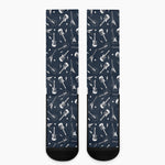 Electric Guitar Pattern Print Crew Socks