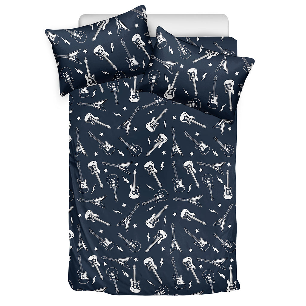 Electric Guitar Pattern Print Duvet Cover Bedding Set