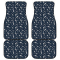 Electric Guitar Pattern Print Front and Back Car Floor Mats
