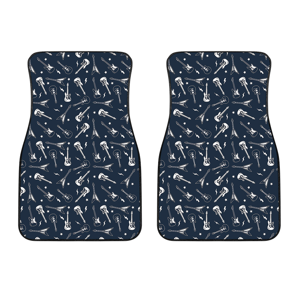 Electric Guitar Pattern Print Front Car Floor Mats