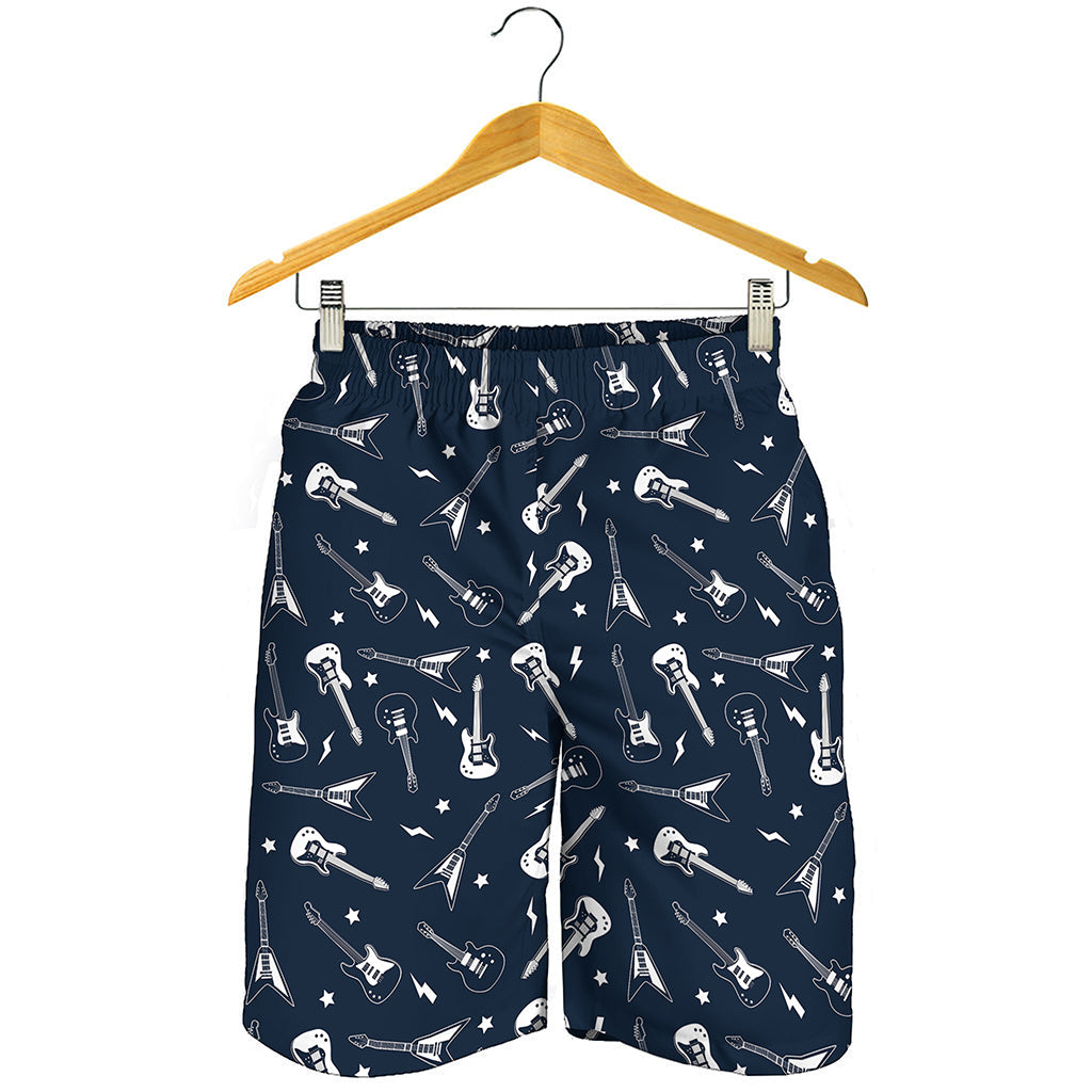 Electric Guitar Pattern Print Men's Shorts