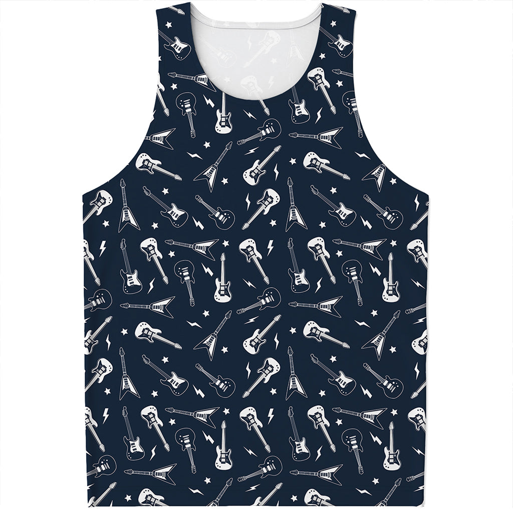 Electric Guitar Pattern Print Men's Tank Top