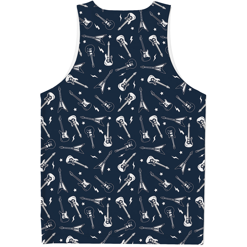 Electric Guitar Pattern Print Men's Tank Top