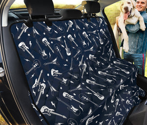 Electric Guitar Pattern Print Pet Car Back Seat Cover