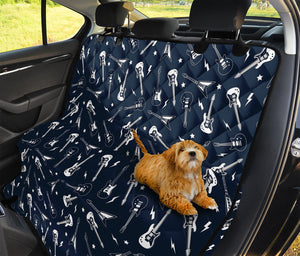 Electric Guitar Pattern Print Pet Car Back Seat Cover