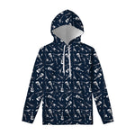 Electric Guitar Pattern Print Pullover Hoodie