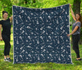 Electric Guitar Pattern Print Quilt