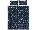 Electric Guitar Pattern Print Quilt Bed Set