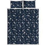 Electric Guitar Pattern Print Quilt Bed Set