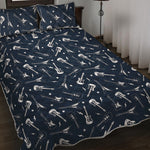 Electric Guitar Pattern Print Quilt Bed Set