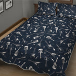Electric Guitar Pattern Print Quilt Bed Set