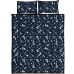 Electric Guitar Pattern Print Quilt Bed Set