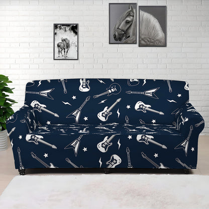 Electric Guitar Pattern Print Sofa Cover