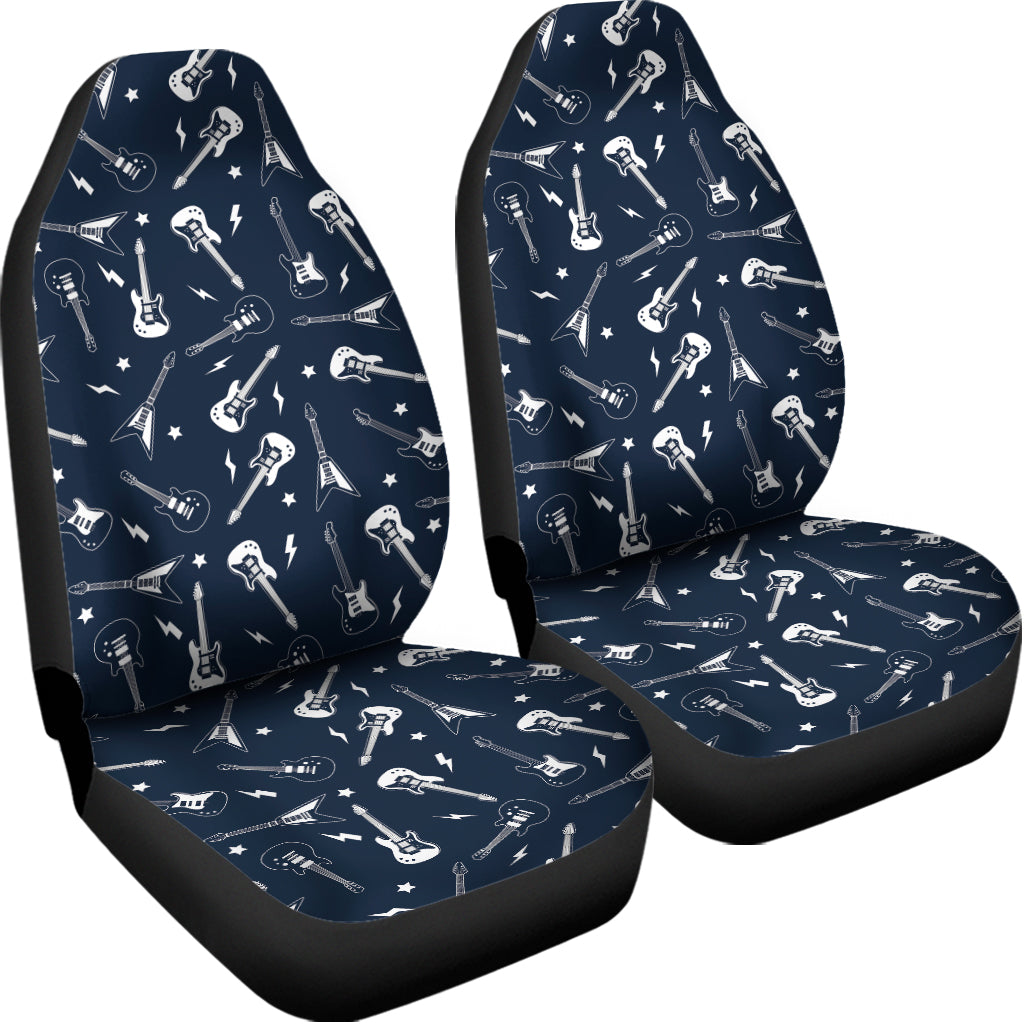 Electric Guitar Pattern Print Universal Fit Car Seat Covers
