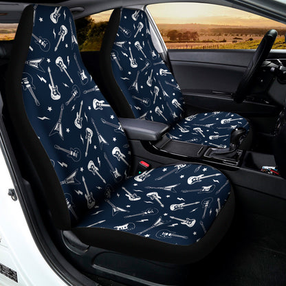 Electric Guitar Pattern Print Universal Fit Car Seat Covers