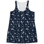 Electric Guitar Pattern Print Women's Racerback Tank Top