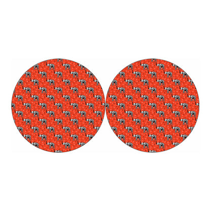 Elephant Skeleton X-Ray Pattern Print Car Coasters