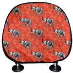 Elephant Skeleton X-Ray Pattern Print Car Headrest Covers