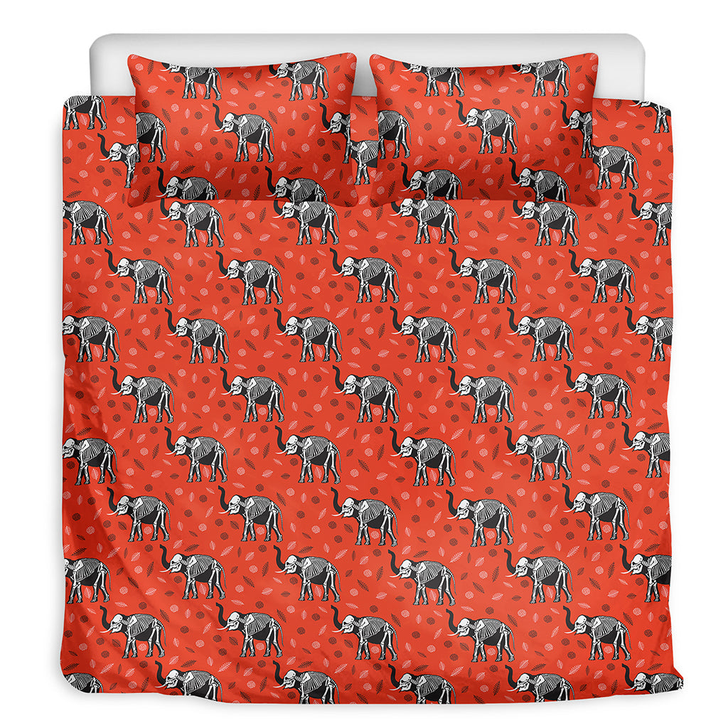 Elephant Skeleton X-Ray Pattern Print Duvet Cover Bedding Set