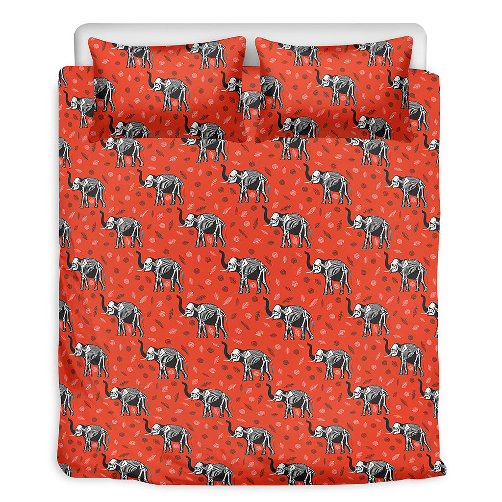 Elephant Skeleton X-Ray Pattern Print Duvet Cover Bedding Set