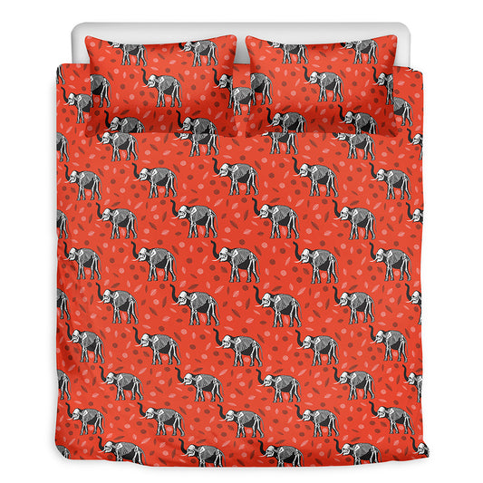 Elephant Skeleton X-Ray Pattern Print Duvet Cover Bedding Set
