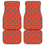 Elephant Skeleton X-Ray Pattern Print Front and Back Car Floor Mats