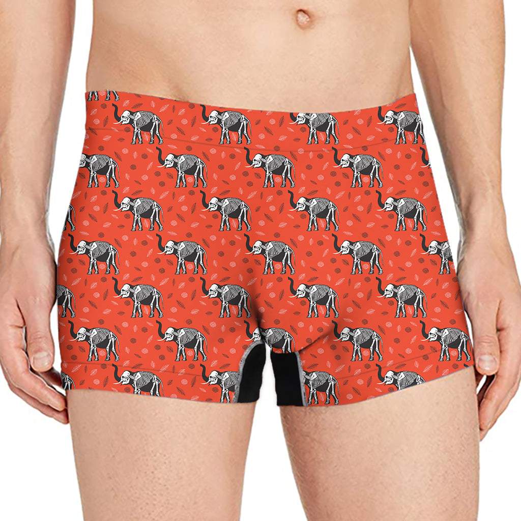 Elephant Skeleton X-Ray Pattern Print Men's Boxer Briefs