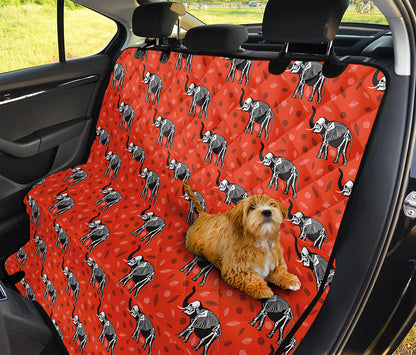 Elephant Skeleton X-Ray Pattern Print Pet Car Back Seat Cover