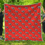 Elephant Skeleton X-Ray Pattern Print Quilt