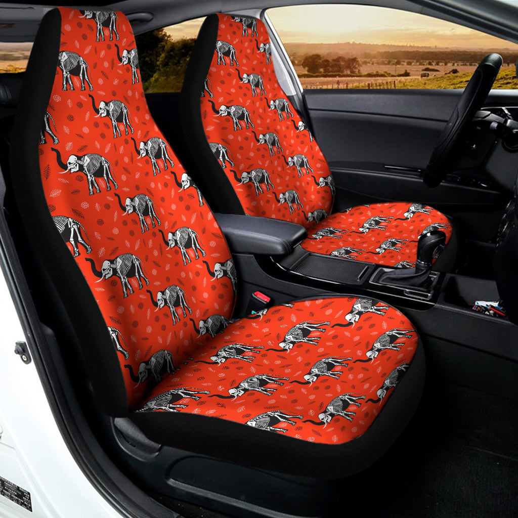 Elephant Skeleton X-Ray Pattern Print Universal Fit Car Seat Covers
