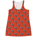 Elephant Skeleton X-Ray Pattern Print Women's Racerback Tank Top