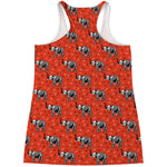 Elephant Skeleton X-Ray Pattern Print Women's Racerback Tank Top