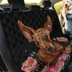 Embroidery Chihuahua And Flower Print Pet Car Back Seat Cover