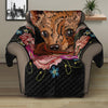 Embroidery Chihuahua And Flower Print Recliner Protector