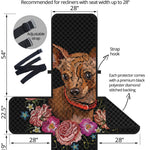 Embroidery Chihuahua And Flower Print Recliner Protector