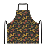 Embroidery Chinese Dragon Pattern Print Apron