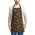 Embroidery Chinese Dragon Pattern Print Apron