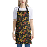 Embroidery Chinese Dragon Pattern Print Apron