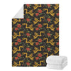 Embroidery Chinese Dragon Pattern Print Blanket