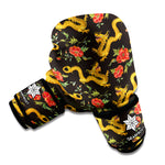 Embroidery Chinese Dragon Pattern Print Boxing Gloves