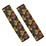 Embroidery Chinese Dragon Pattern Print Car Seat Belt Covers